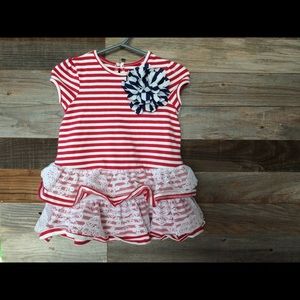 Pippa & Julie Red, White, and Blue Stripes Dress
